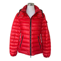 MONCLER - Red Hooded Short Down Jacket Sz 4