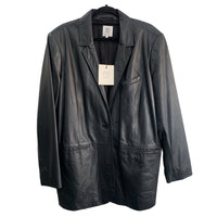 SECOND FEMALE - Black Leather Blazer Sz M