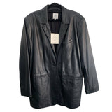 SECOND FEMALE - Black Leather Blazer Sz M