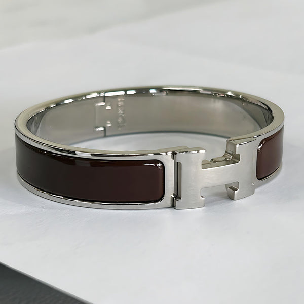 HERMÈS - Clic H Bracelet Moka PM