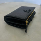 PRADA - Black Saffiano Compact Wallet