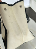 BALENCIAGA - Navy Cabas in Black/White Tote Bag