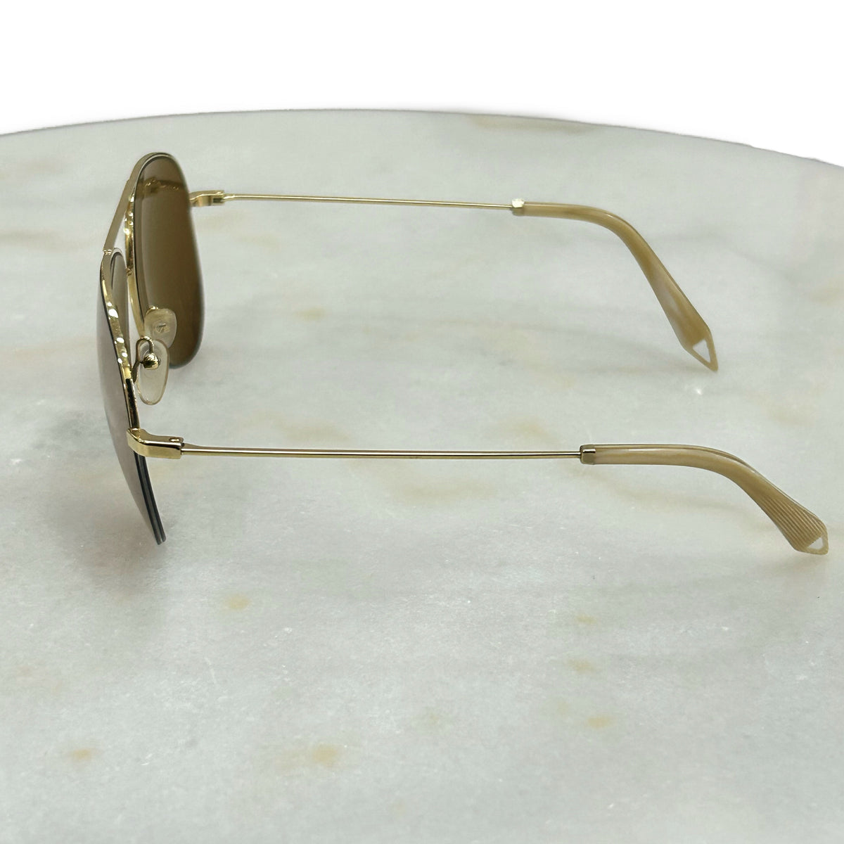VICTORIA BECKHAM - 18k Gold-Plated Aviator Sunglasses