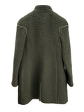 CHANEL - Khaki Wool/Alpaca Coat Size FR 44 / AUS 12