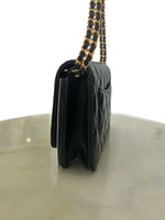 CHANEL - Wallet on Chain Bag in Black Lamb Leather