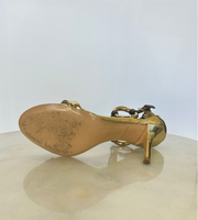 LOUIS VUITTON - Vedette Gold Sandal Sz 37