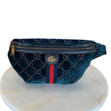 GUCCI - Velvet GG Monogram Belt Bag
