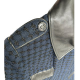 CHANEL - Navy & Black Houndstooth Jacket Sz 42