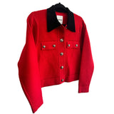 SANDRO - NWT Edgar Red Cardigan Sz 1