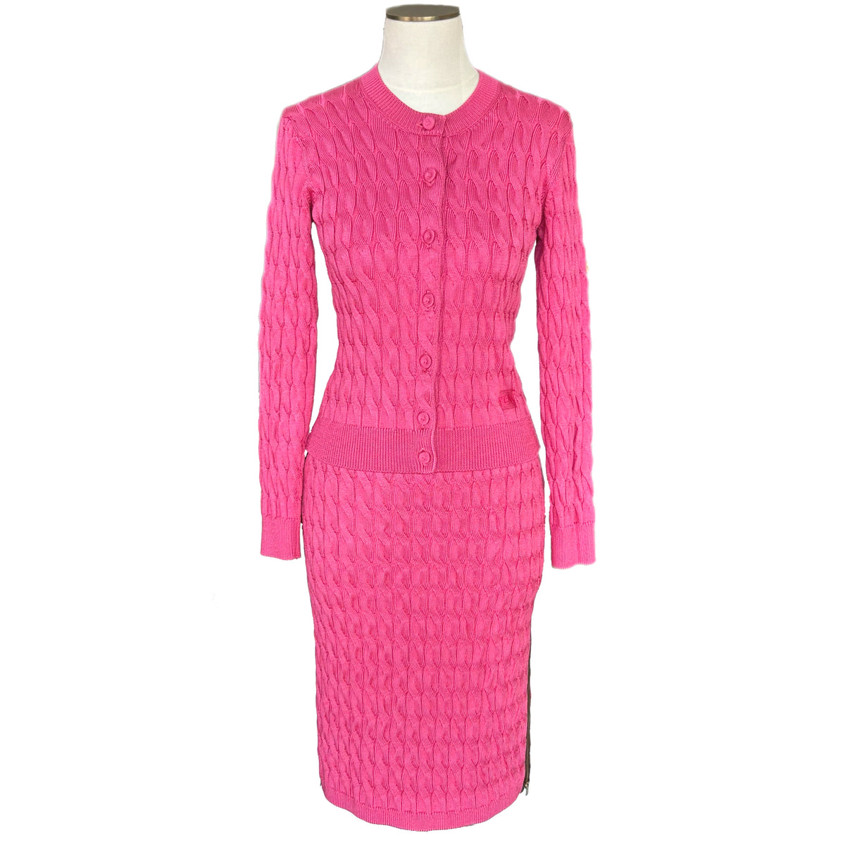 FENDI - *Current* Pink Cardigan & Skirt Set