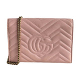 GUCCI - GG Marmont Chain Wallet Bag in Soft Pink