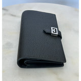 GIVENCHY - Long Bi-fold Black Leather Wallet