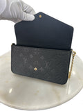 LOUIS VUITTON - Pochette Félicie Black Monogram Empreinte Leather