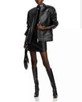 ANINE BING - Henry Black Leather Jacket Sz XS Relaxed Fit