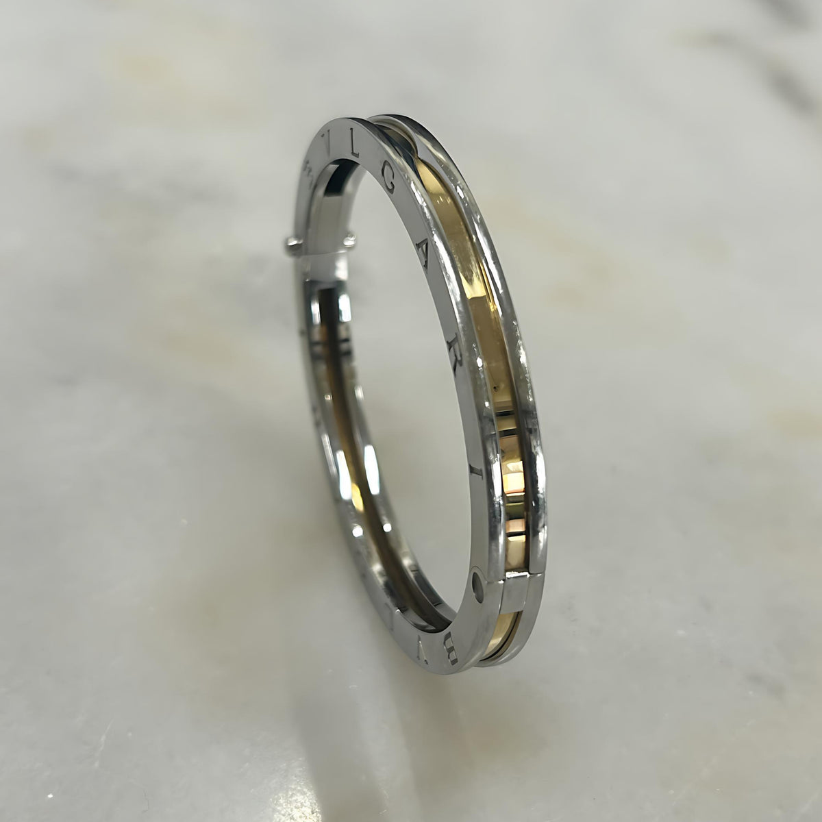 BVLGARI - B.Zero1 18k Gold & Steel Bracelet