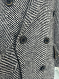 BURBERRY - Wool Herringbone Coat - Sz IT 42