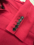 BURBERRY - Burgundy Virgin Wool Coat Sz 6-8