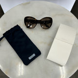 PRADA - Tortoiseshell Jewelled Butterfly Sunglasses