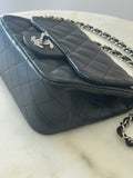 CHANEL - Mini Square Flap Bag in Black