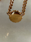 GUCCI - Double G Crystal Flower Rose-gold Tone Necklace