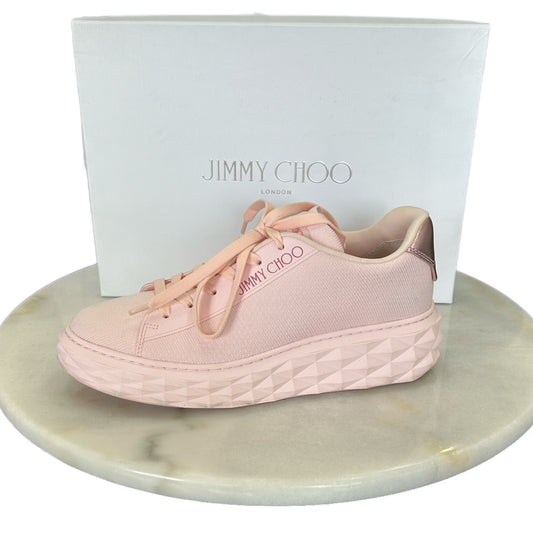 JIMMY CHOO - Diamond Light Pink Maxi Sneakers Sz 38.5