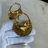 CELINE - Large Swirl Hoop Earrings
