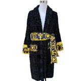 VERSACE - I Love Black Baroque Bathrobe Men’s Sz L