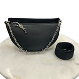 LONGCHAMP - Small Smile Black Leather Crossbody Bag