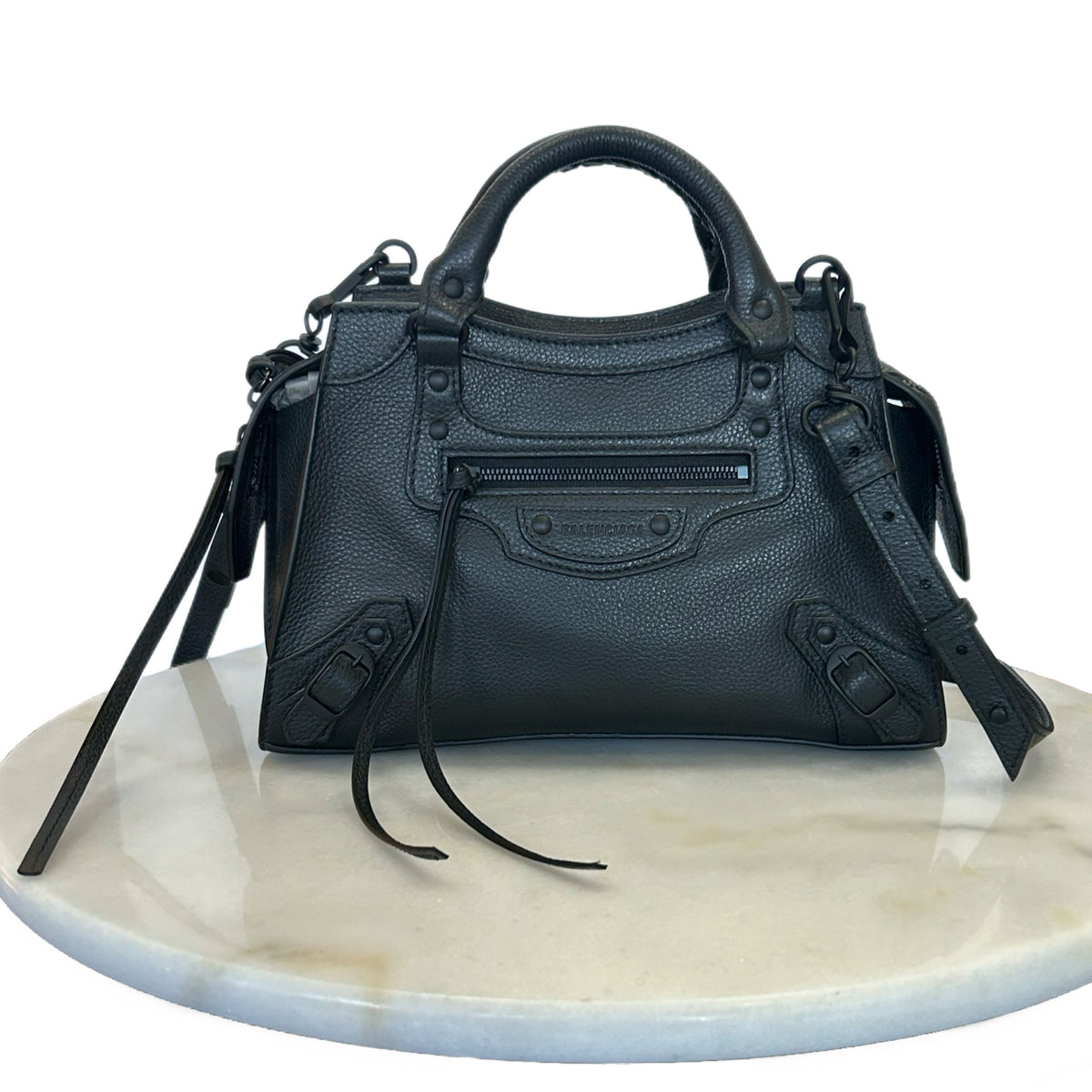 BALENCIAGA - Neo Classic Black Mini City Bag