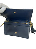 TORY BURCH - Fleming Blue Velvet Crossbody Bag