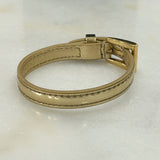 PRADA - Gold Leather Triangle Bracelet
