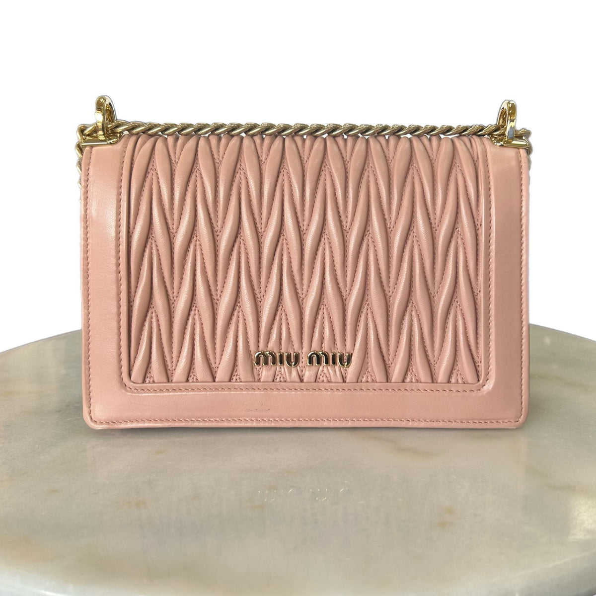 MIU MIU - Confidential Orchid Pink Matelassé Shoulder Bag