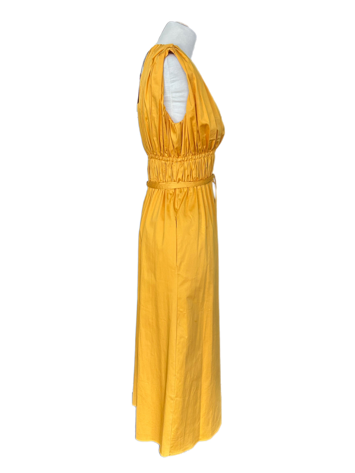 ALTUZARRA - Fiona Gathered Stretch-Cotton Dress Sz M