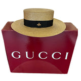 GUCCI - Bee Embellished Lamé Straw Hat