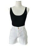 CHANEL - Black Ribbed Tank Top Sz 38