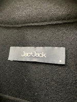 JAC + JACK - Black Felt Wool Zip Up Jacket Sz S