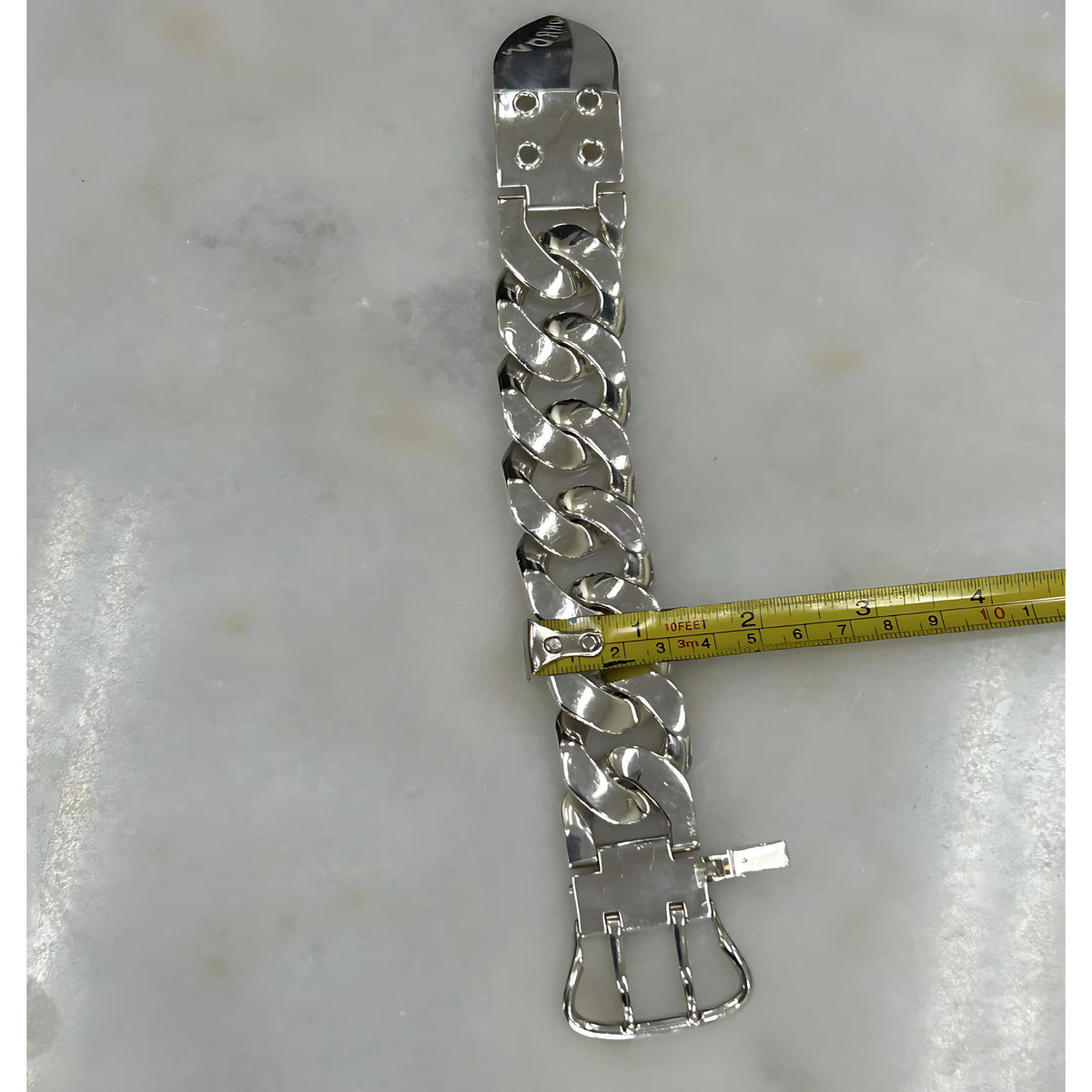HERMES - Boucle Sellier AG 925 Silver Chain Bracelet