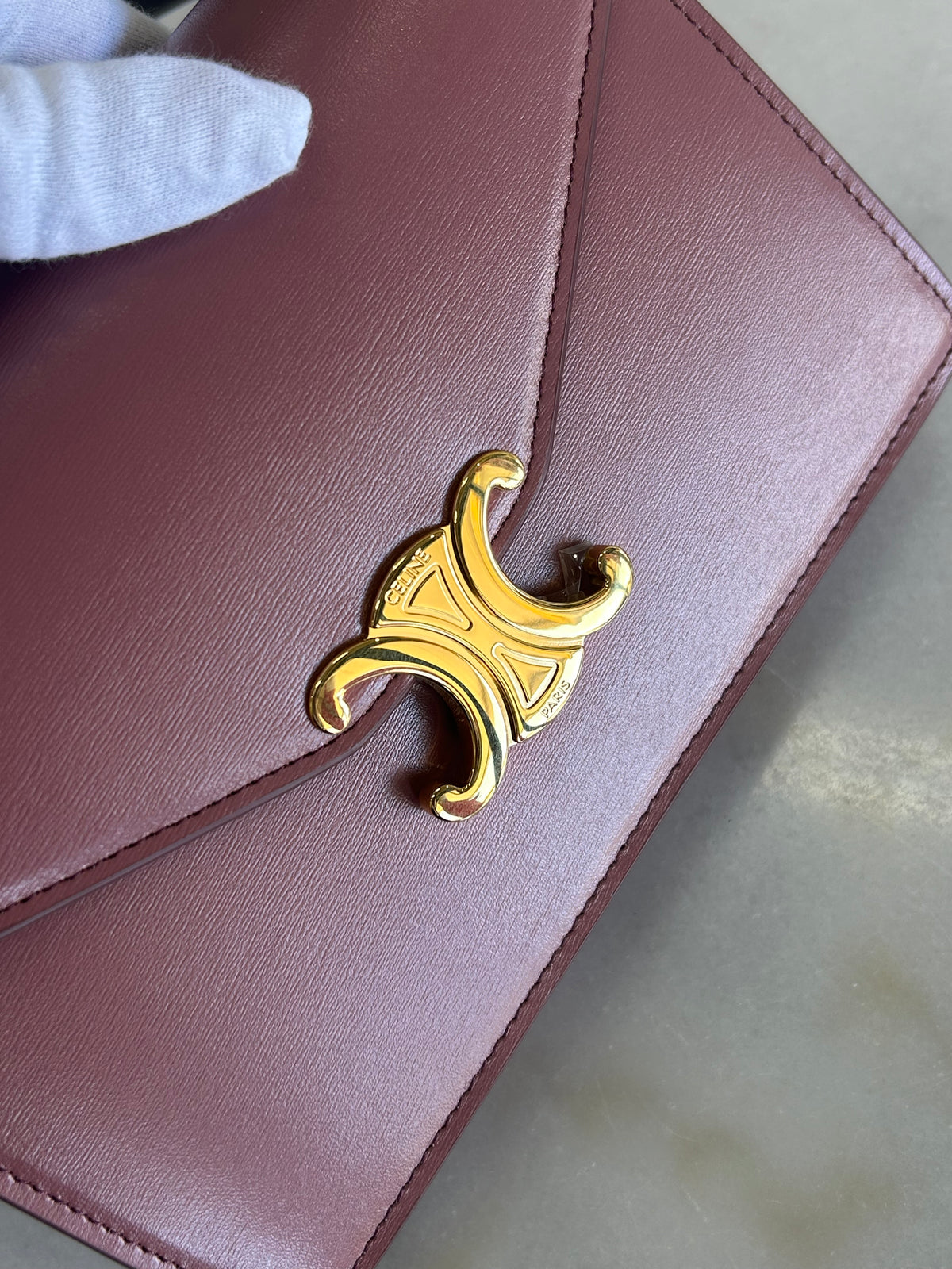 CELINE - Wallet on Chain Margo - Vintage Rose
