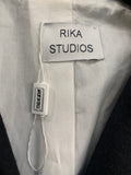 RIKA STUDIOS - Black Felt Wool Blazer Sz L