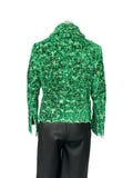 BOTTEGA VENETA - Abstract Chenille Boucle Green Jacket Sz 44
