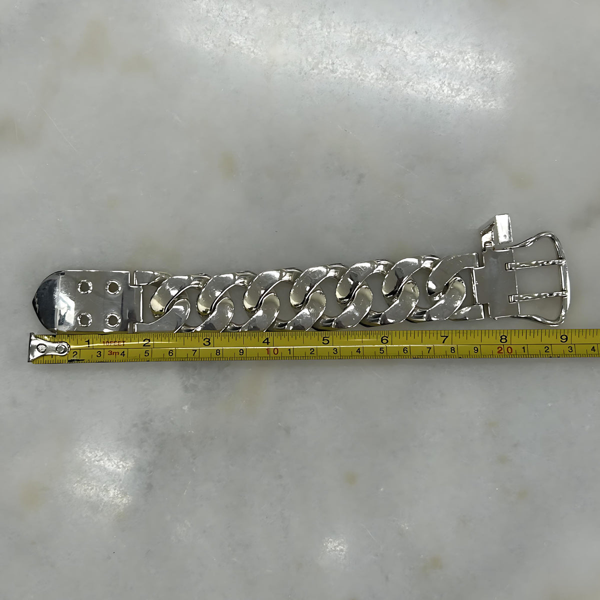 HERMES - Boucle Sellier AG 925 Silver Chain Bracelet