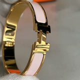 HERMÈS - Clic H Bracelet Rose Candeur GM