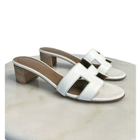 HERMÈS - Oasis Sandal in Blanc Sz 38.5