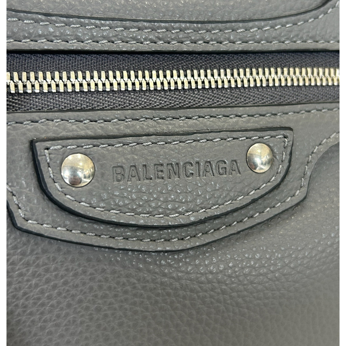BALENCIAGA - Neo Classic Grey Mini City Bag