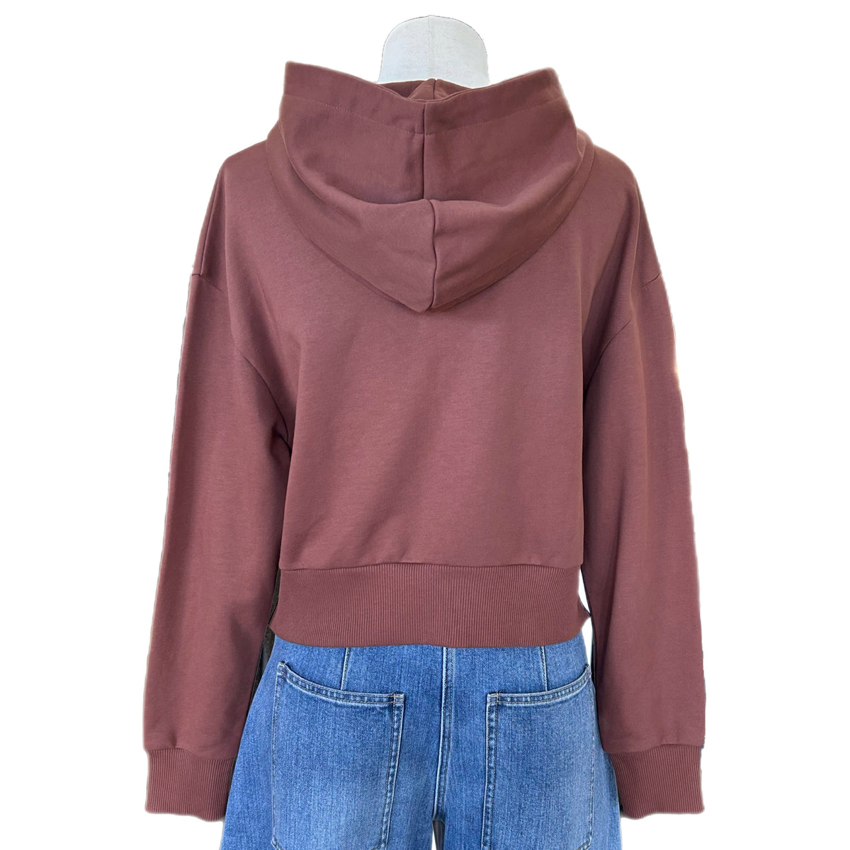 BALMAIN - Cropped Logo Hooded Jumper Sz XS