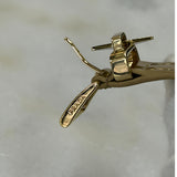 PRADA - Gold Leather Triangle Bracelet