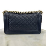 CHANEL - Navy Medium Boy Bag Circa 2017-2018