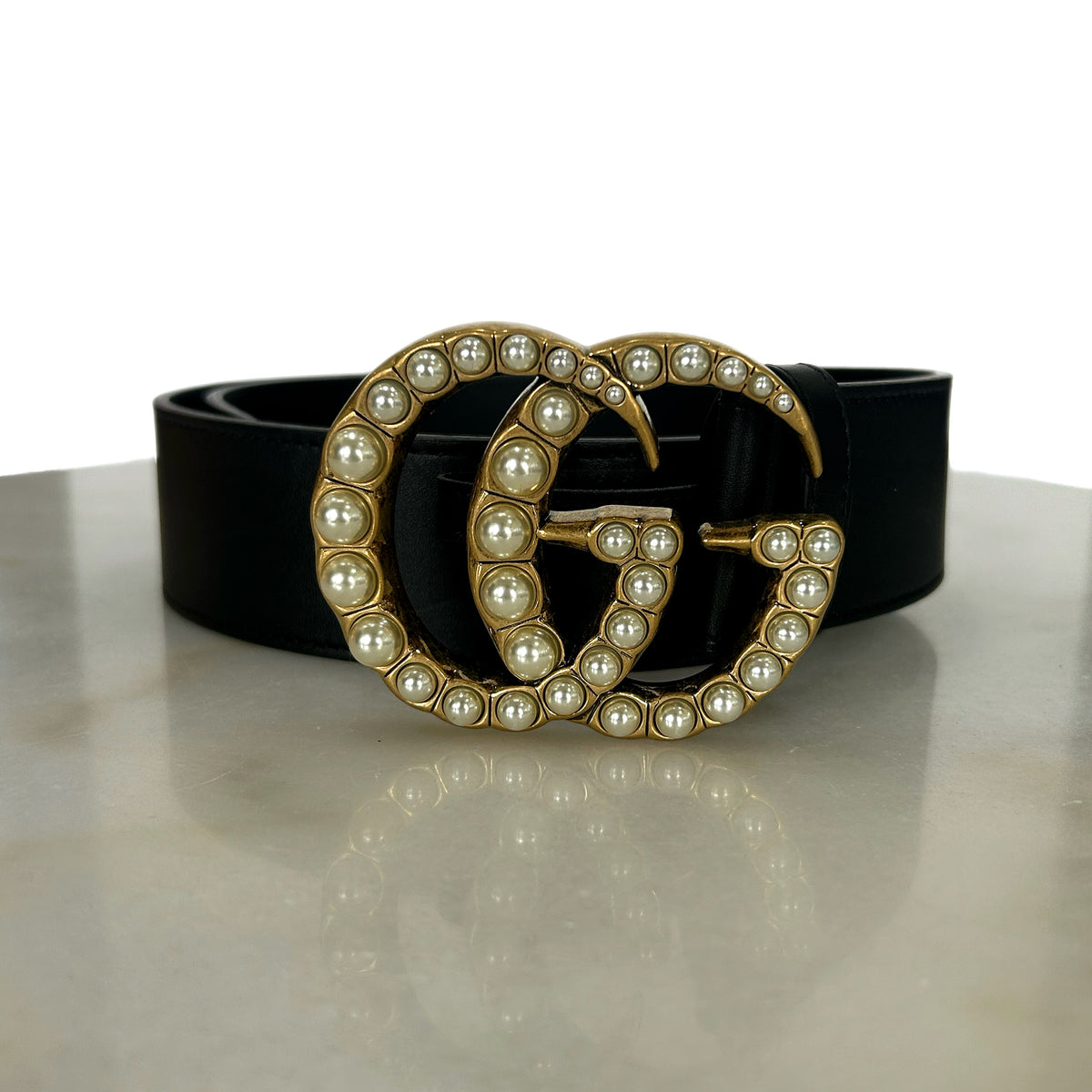 GUCCI - GG Marmont Pearl Belt 70