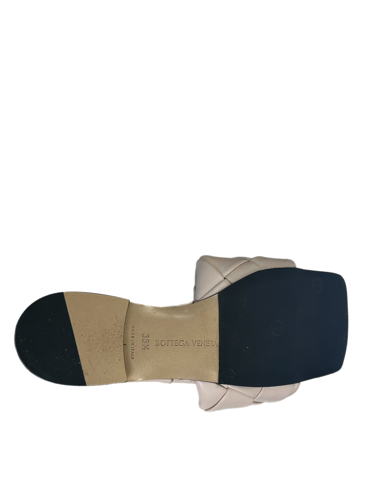 BOTTEGA VENETA - Lido Leather Flat Sandal in Nude Sz 38.5