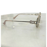 MIU MIU - Oval Frame Logo Sunglasses